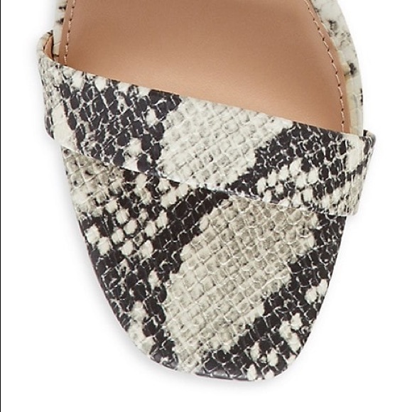 Steve Madden Snakeskin Square Toe Sandal Size 8.5 - Picture 2 of 6